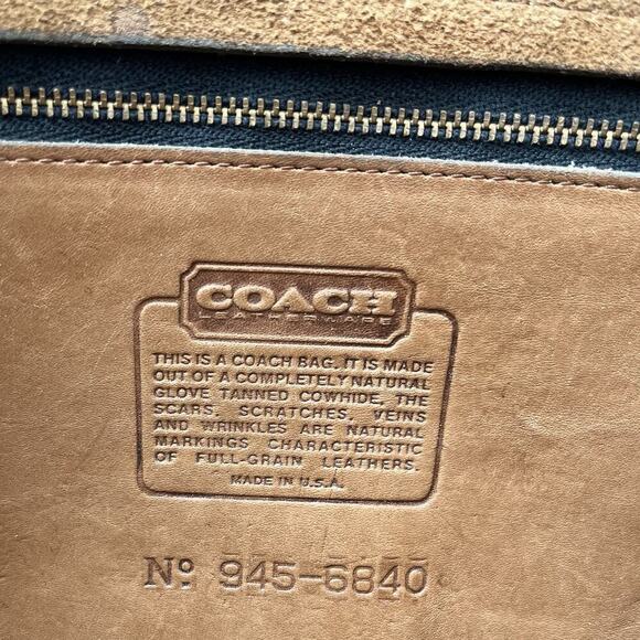 VTG Coach Bonnie Cashin Tan Cowhide Leather Crossbody Bag Turn-Lock Made in USA - Picture 11 of 16